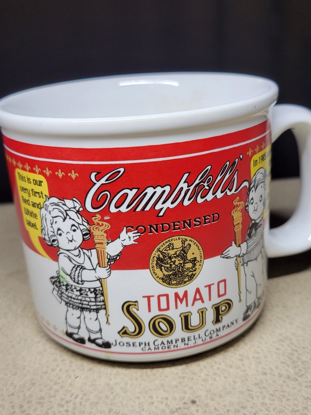 Vintage Westwood 1999 Campbell's Tomato Soup Ceramic Mug -14 Oz